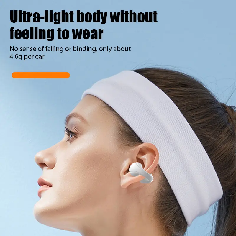 JS352 TWS Bluetooth 5.3 Headset Wireless Earphone With Mic Touch Control True Bone Conduction Bluetooth Headphone Earbuds