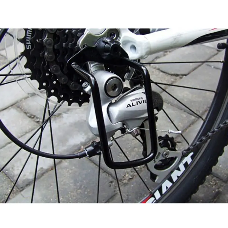 Adjustable Steel Black Bicycle Mountain Bike Rear Gear Derailleur Chain Stay Guard Protector Outdoor Bike Accessories