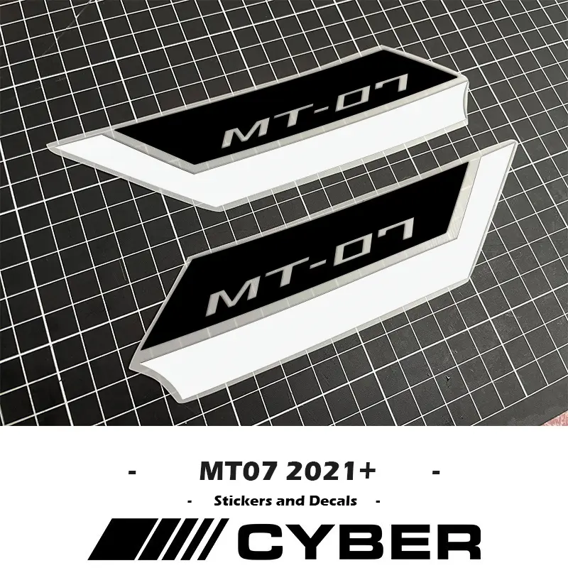 New Version Fairing Shell Hollow Sticker Decal For YAMAHA MT-07 MT07 2024-2021 MT-07 Air Scoop Intake Side Cover Sticker Set