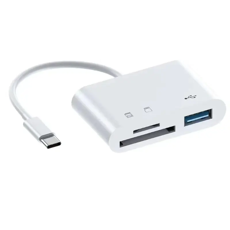 3 In 1 Adapter Type-C, Tf, Cf, Sd, Memory Card Reader, Recorder, Compact Flash Usb-C, Pro, Huawei, Macbook