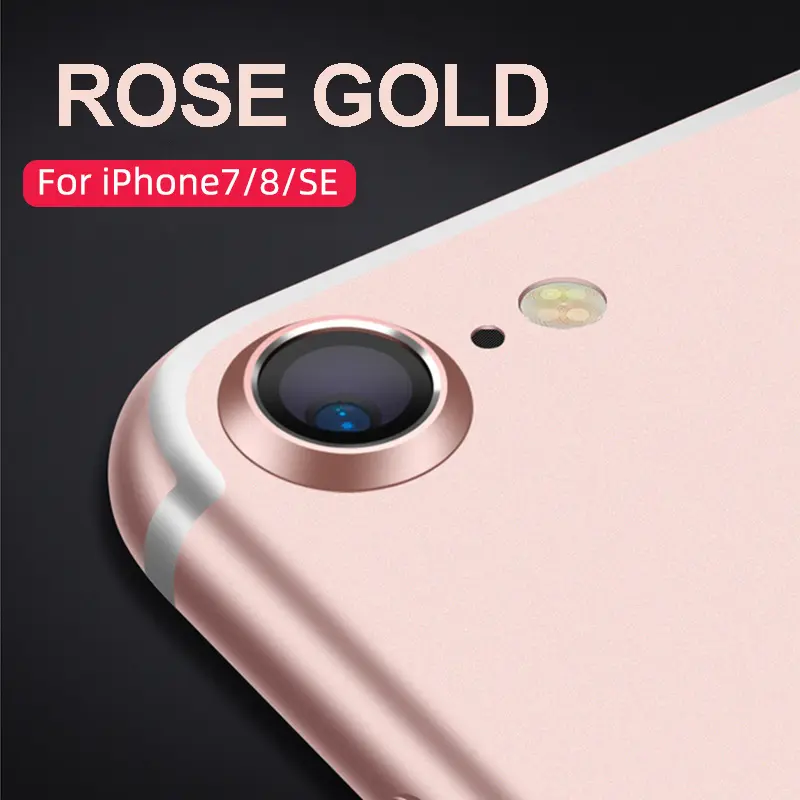 Lens Protection Circle For iPhone7 8 SE2 Bulletproof Screen Protector Camera Metal Phone Protective Cover Glass Film Accessories