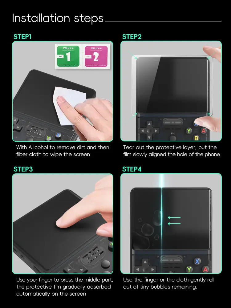 R36S Original  Tempered Glass for 3.5Inch Player Games for RGB20S R35S Screen Protector Cover Film