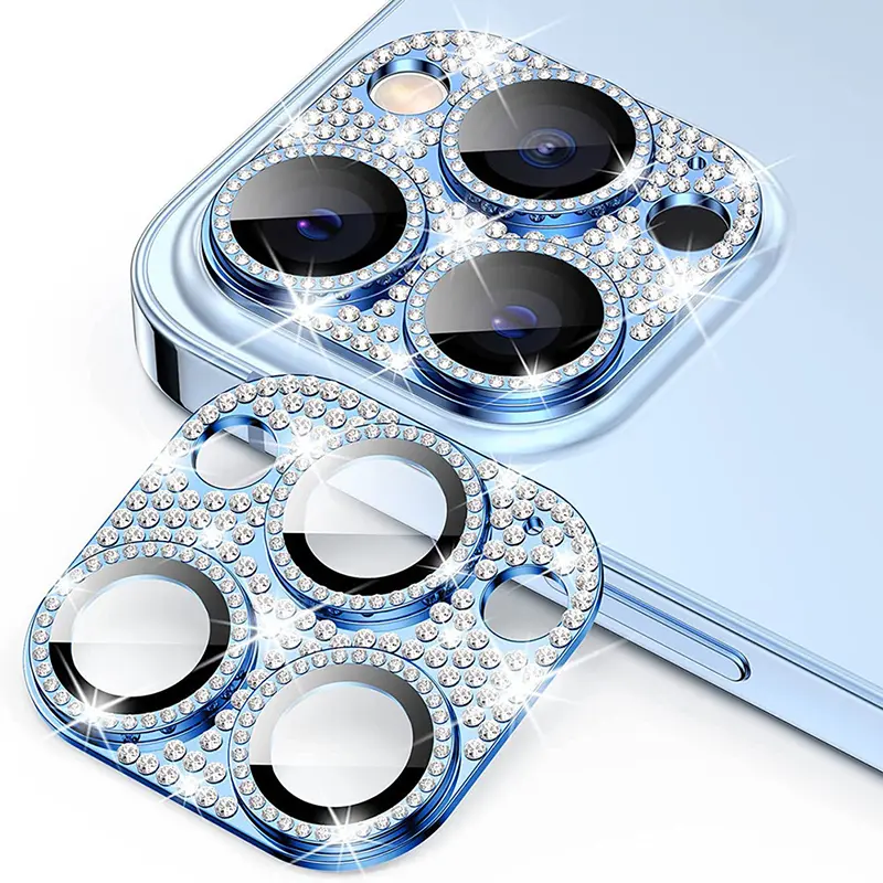 Diamond-encrusted Integrated Armor Lens Film iPhone15 ProMax Accessories Camera Protector iphone15 Lens Protector iphone13 14Pro