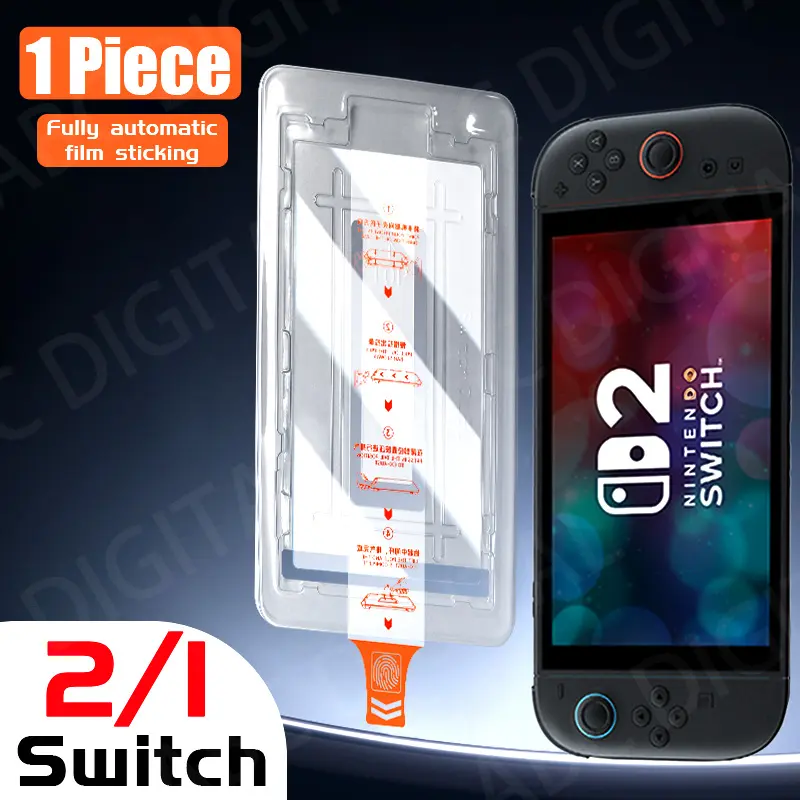 Easy To Install Dust Free Tempered Glass for Switch2 HD Clear Anti-Scratch Screen Protector for Switch2 with Alignment Kit
