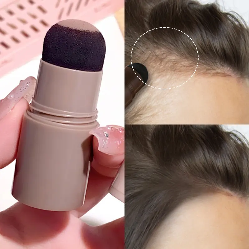 3 Colors Natural Hairline Powder Contour Powder Waterproof Hairline & Root Concealer Pen Instantly Thicker Fuller Looking Hair