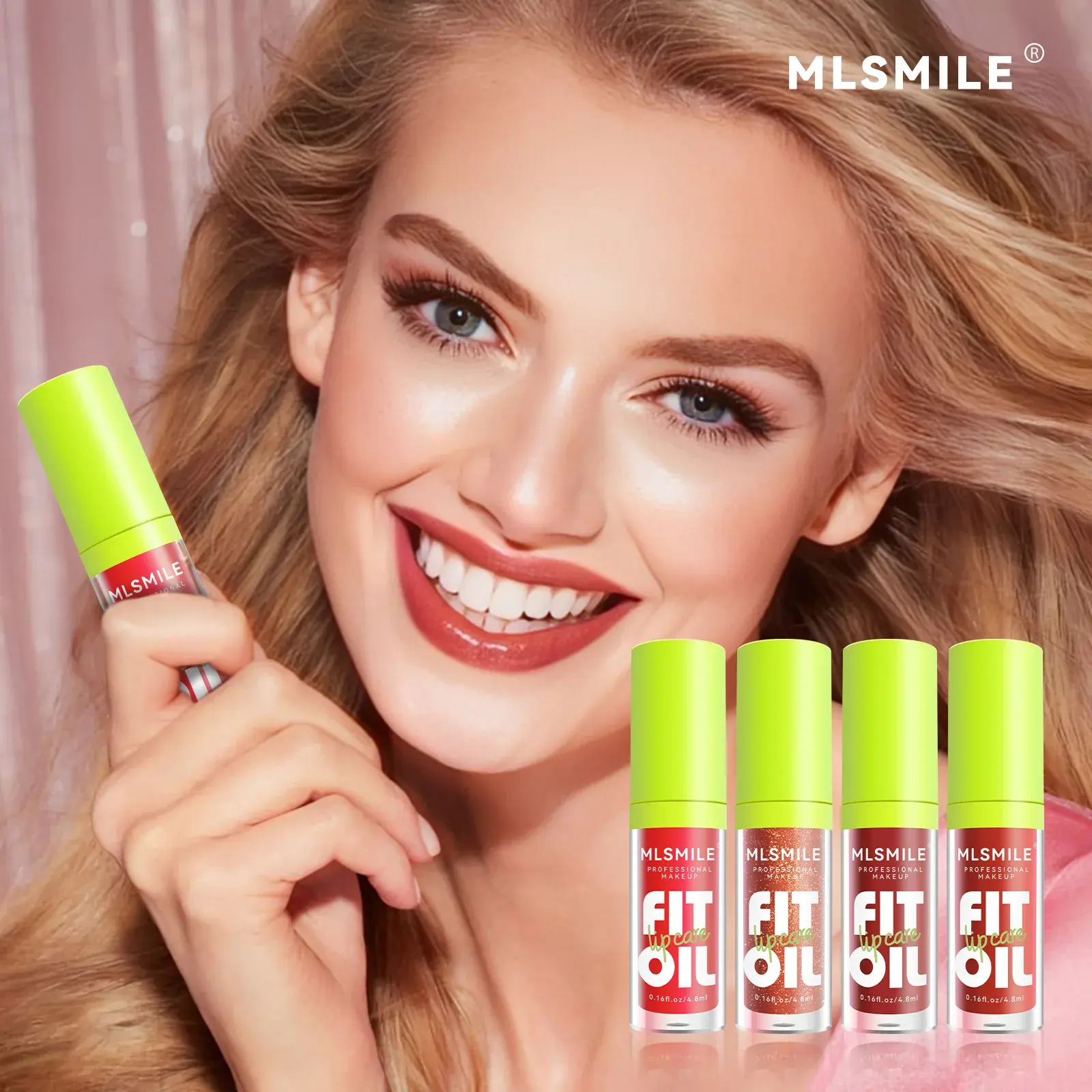 MLSMILE Hydrating Moisturizing Lipgloss Set Lip Plumper Oil Mirror Lip Glaze Pearl Multi-Color Long-Lasting Waterproof Non-stick