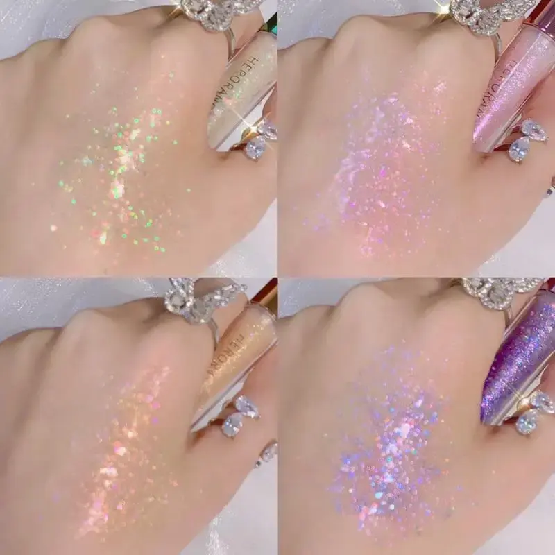 4pcs/1pcs Liquid Eyeshadow Pearlescent Glitter Long Lasting Waterproof Liquid Eyeshadow Quick-drying Glitter Shimmer Eye Makeup