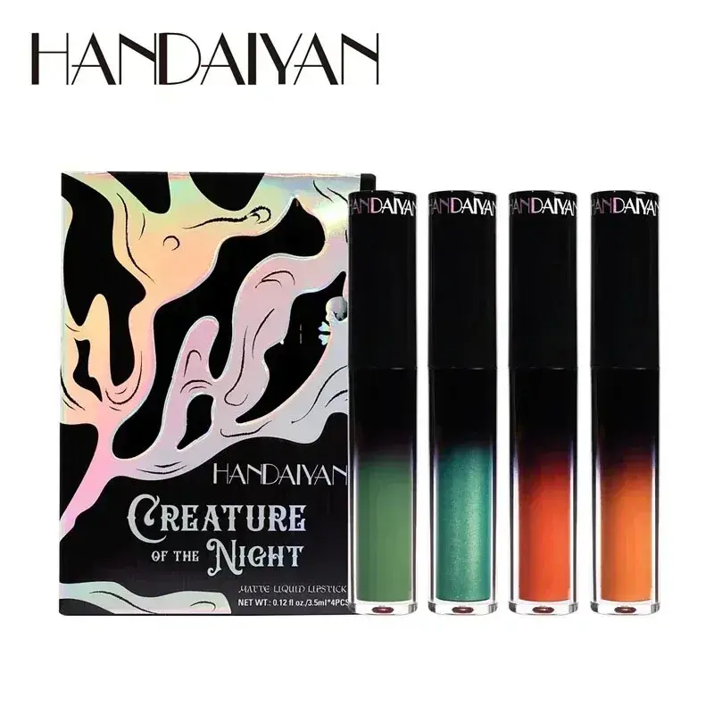 12 Color Halloween Dark Lip Gloss Matte Colorful Non Fade Liquid Lipstick Kit Waterproof Lasting Black Red Blue Velvet Lipsticks