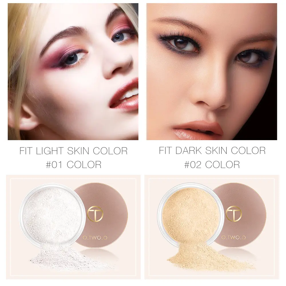 O.TWO.O Loose Powder Matte Face Powder Long Lasting Invisible Pores Base Makeup Setting Powder Waterproof Make up Lock Powder