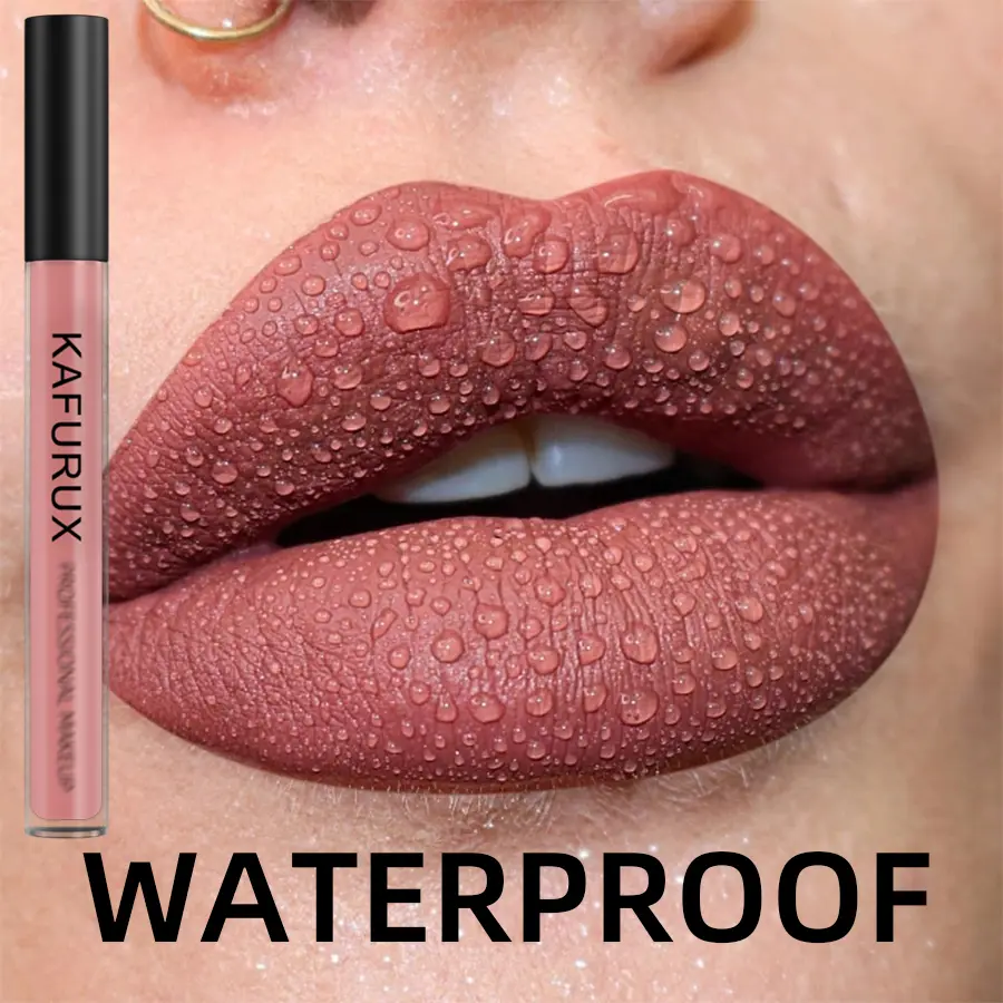 1PC 12 Color Matte Lip Glaze Velvet Finish, Natural Long-lasting Highly Pigmented Liquid Lipstick, Waterproof Lip Makeup Gifts