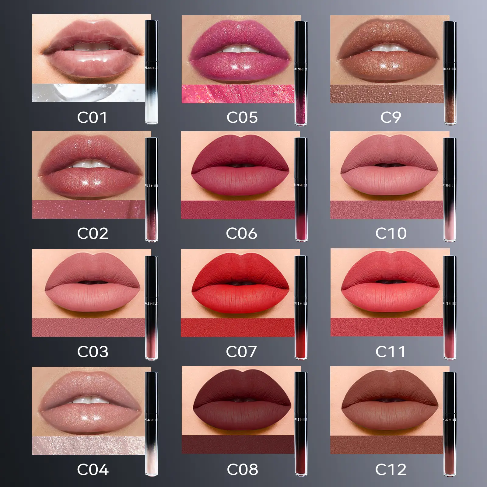 Low Light Matte Liquid Lipstick, Highly Pigmented Quick Drying , Waterproof Lasting Liquid Lip Gloss, Hydrating  Lip Care