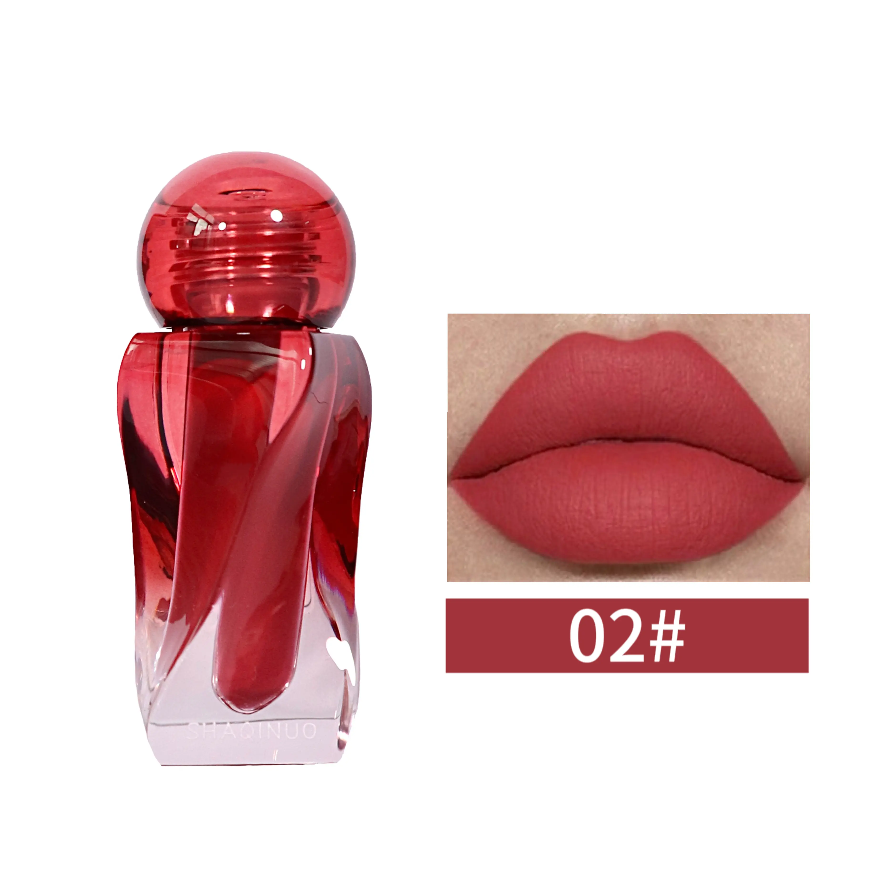 SHAQINUO 6 colors of soft yarn art lip clay matte soft matte velvet lip glaze doe flesh feeling waterproof non-stick lipstick