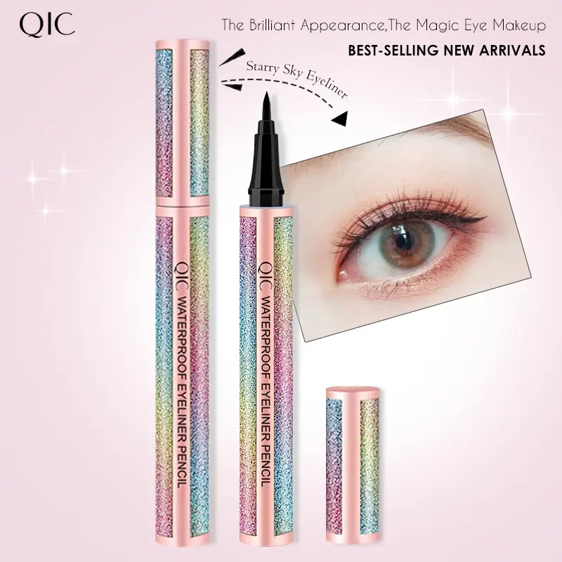 Waterproof Long-Lasting Black Eyeliner Pencil - Women's Cosmetic Eye Makeup Crayon Marker Pen for Smokey Eyes