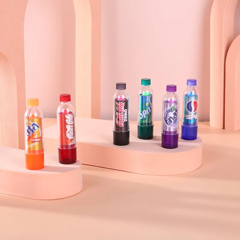 6Pcs Moisturizing Lip Balm Color Change Soda Lip Balm Cute Kawaii Lips Care Makeup Soda Flavored Wedding Party Supplies