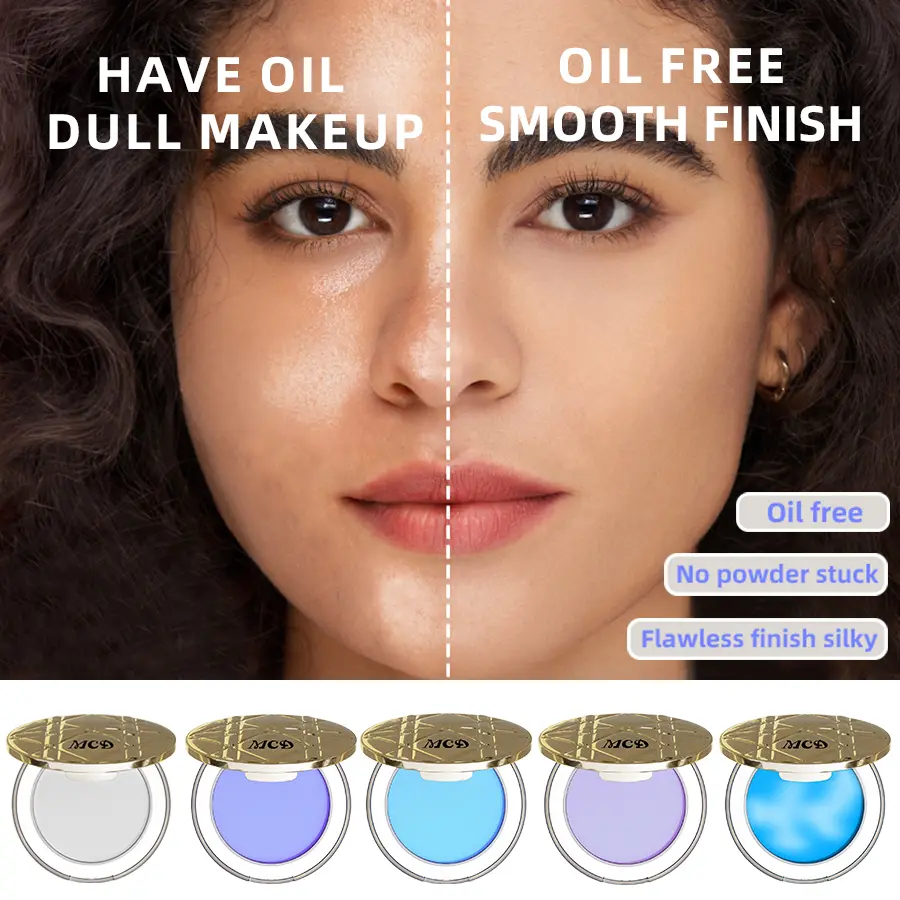 Matte Pressed Powder Waterproof Long Lasting Oil Control Full Coverage Face Powder Makeup with Puff Foundation Cosmetics Gifts