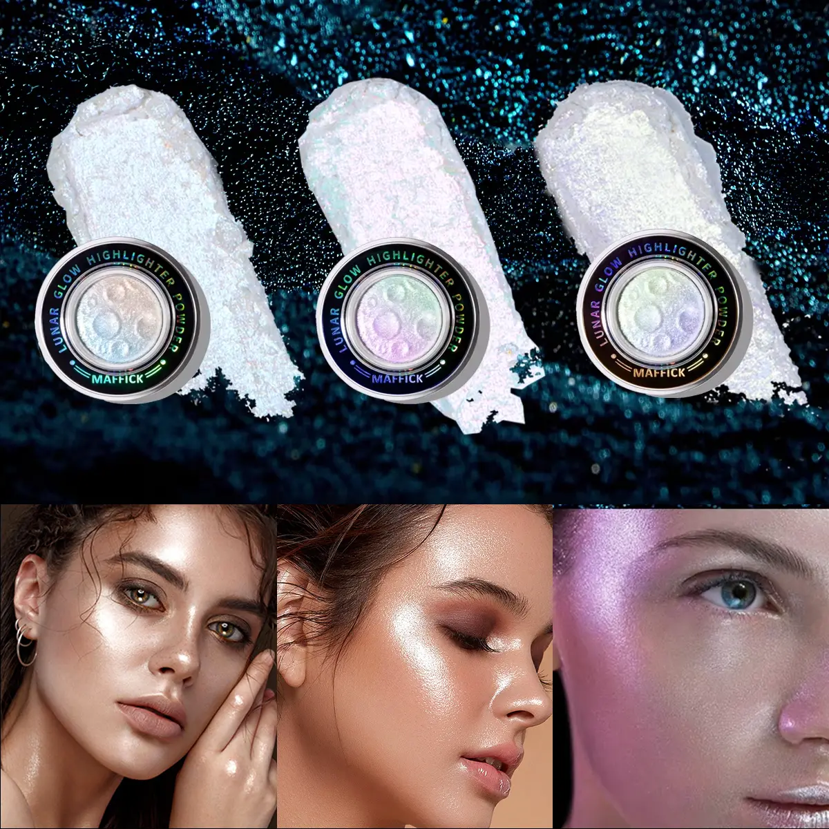 3 - Color High Gloss Powder With Permeable And Light Sensitive Texture, Delicate And Comfortable, Waterproof