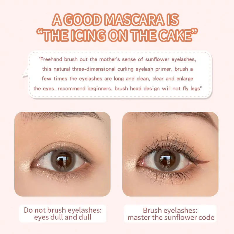 MACKANDY 3D Enhancing Lash & Mascara Primer Infused with Micro-fibers Boosts Mascara Volume, Length & Curl Long-Stay Zero Clumps