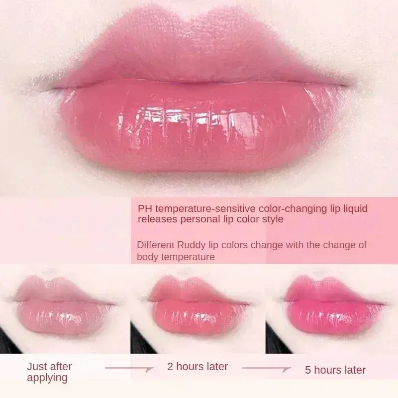 Temperature Changing Peach Flavor Lipstick Color Fruit Lipstick Moisturizing Waterproof Long-Lasting Lip Balm