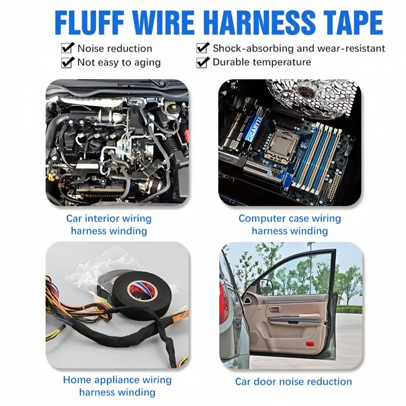 1Pc electrical insulation tape, heat-resistant tape for vehicle wiring harness, suitable for electrical wiring harness tape
