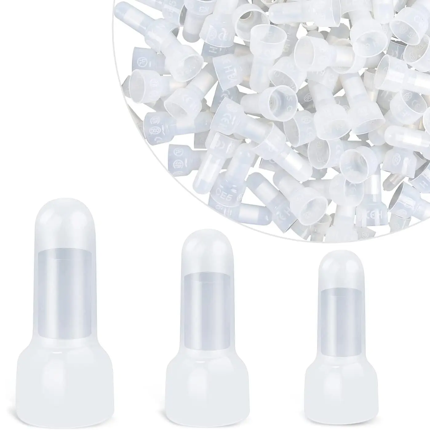 120 Pcs Closed End Crimp Connectors, 22-16/16-14/12-10 Gauge Crimp Cap Kit, Nylon Insulated Closed End Crimp Terminals Connector