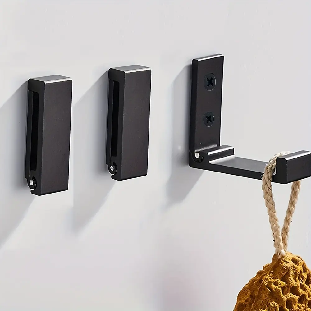 4pcs Heavy-Duty Aluminum Alloy Folding Coat Hooks - Wall Mounted, Rust Resistant Folding Hooks for Hanging Coats Towels Hats Bag