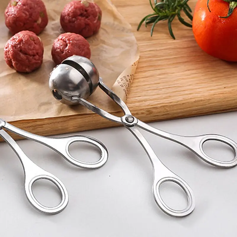 1 Set Of Meatball Maker Fish Ball Shrimp Ball Round Rice Ball Maker Stainless Steel Easy To Clean Kitchen Gadgets