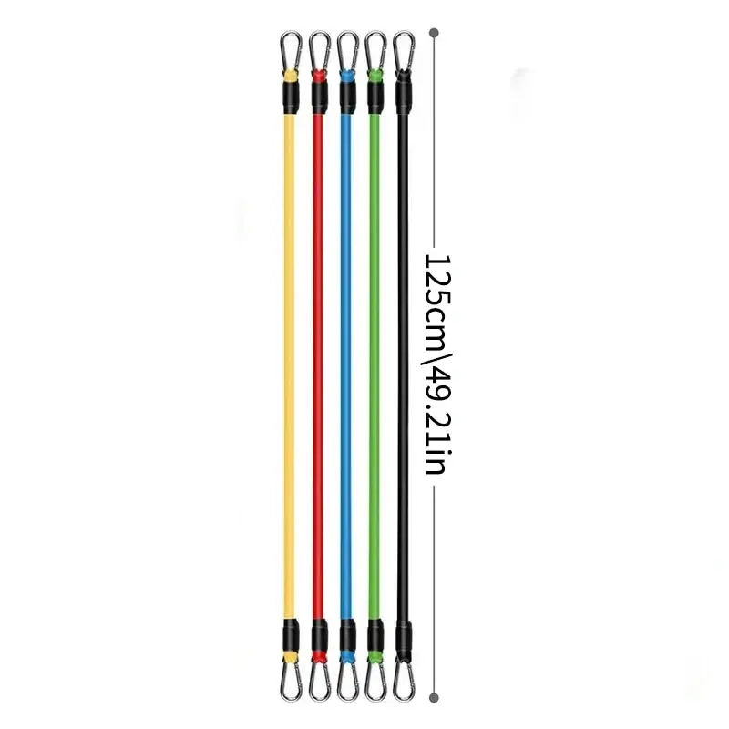 11 Pcs/Set TPE Resistance Band Set Fitness Band Pull Rope Elastic Training Band Handles Carry Bag Legs Ankle Straps
