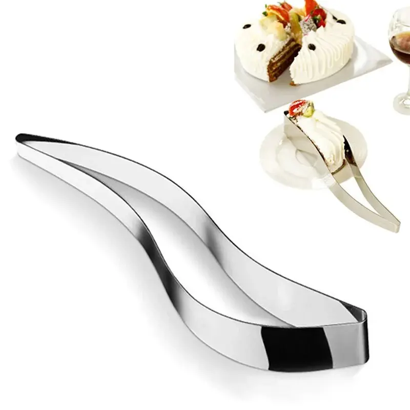 EW Baking Supplies Stainless Steel Cake Slicer Curved Leaf Shaped Cutter Cake Cutting Cake Mold
