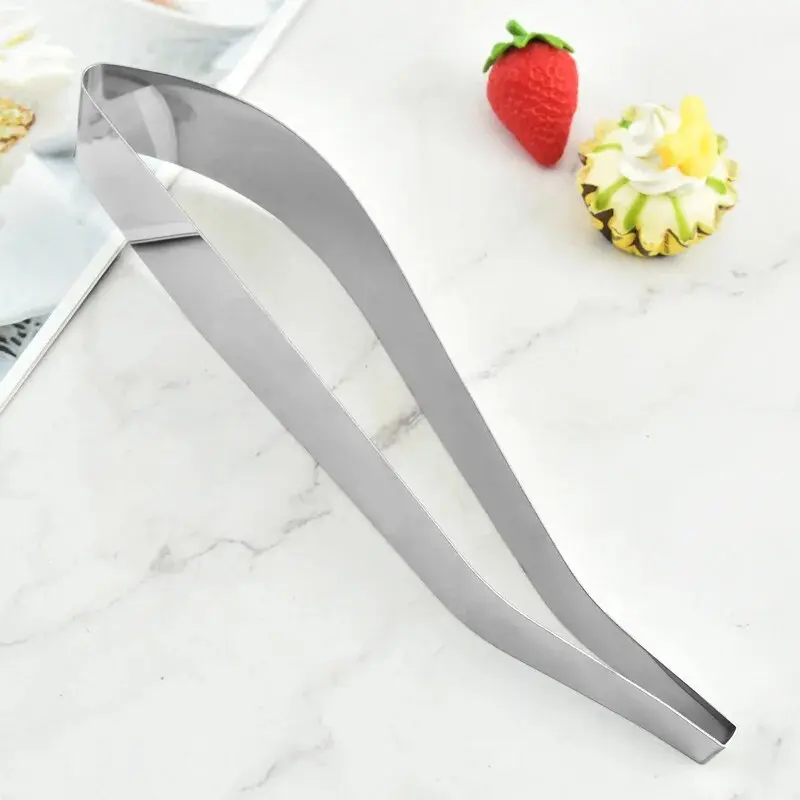 EW Baking Supplies Stainless Steel Cake Slicer Curved Leaf Shaped Cutter Cake Cutting Cake Mold