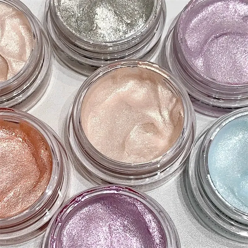 Waterproof Sparkling Jelly Gel Eye Shadow Quick Drying Pearlescent Shimmer Glitter Highlighter Lying Silkworm Pear Eyeshadow