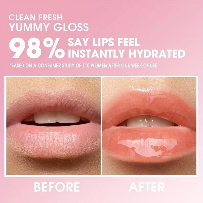 6 Colors Tinted Lip Oil High Shine Moisturizing Non-Sticky Nourishing Long-Lasting Hydration Vegan Cruelty-Free Lip Care
