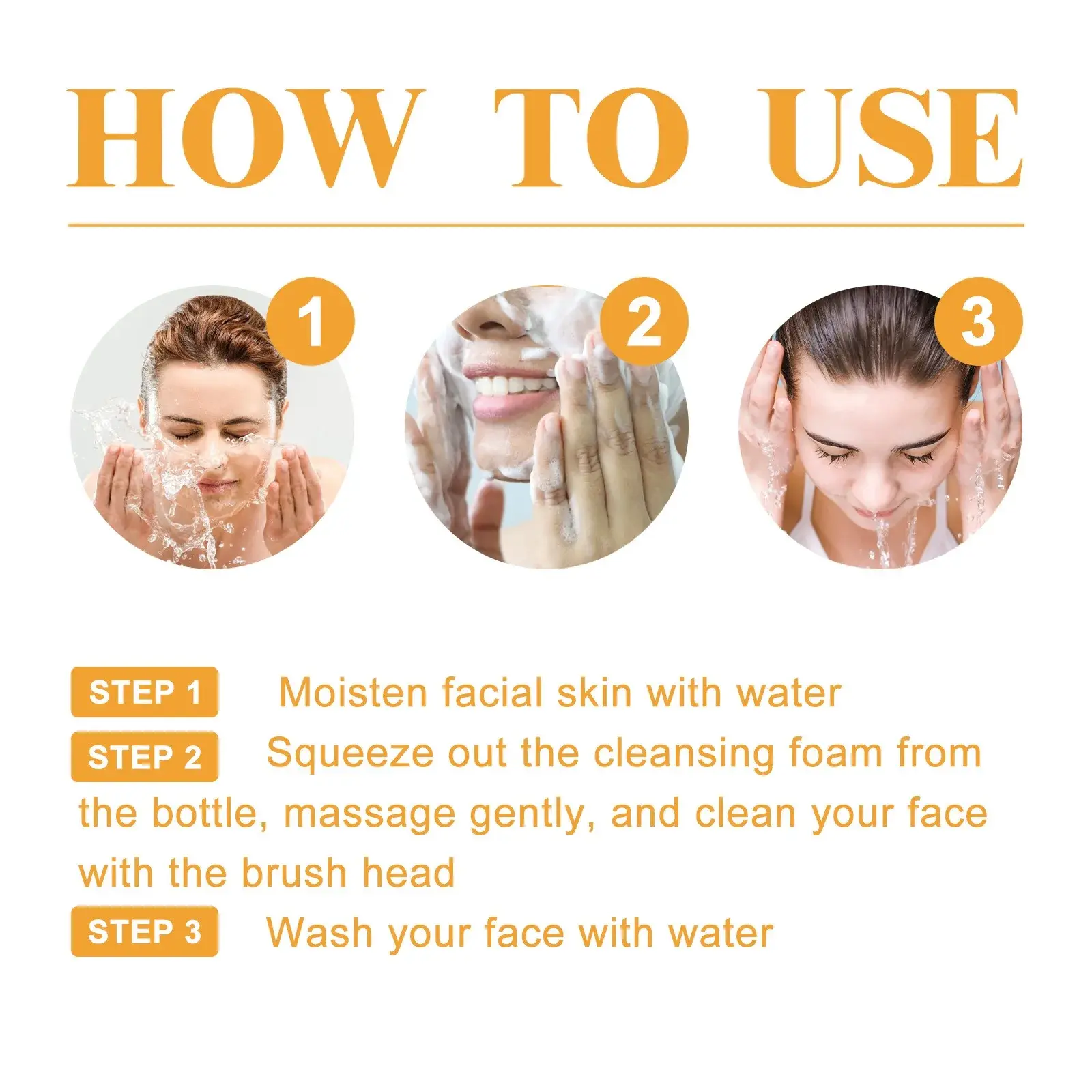 Turmeric Face Wash Cleansing Cream Dark Spot Remover Brightening Oil Control Deep Hydration Skin Care Cleanser