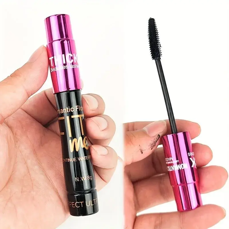 3D Fiber Mascara Effect Waterproof Long-Lasting Natural Curling Eyelashes Non-Smudging Maximize Volume Intense&Thick Lengthening