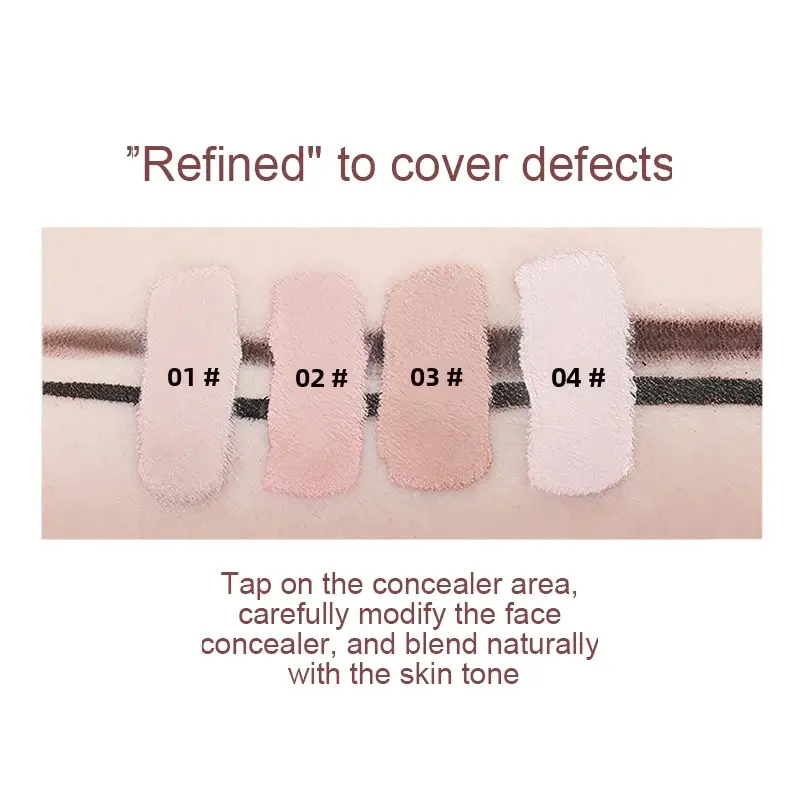 4Color Waterproof Full Coverage Concealer for Tattoos Scars Acne Marks Dark Circles Natural Finish Foundation for All Skin Tones