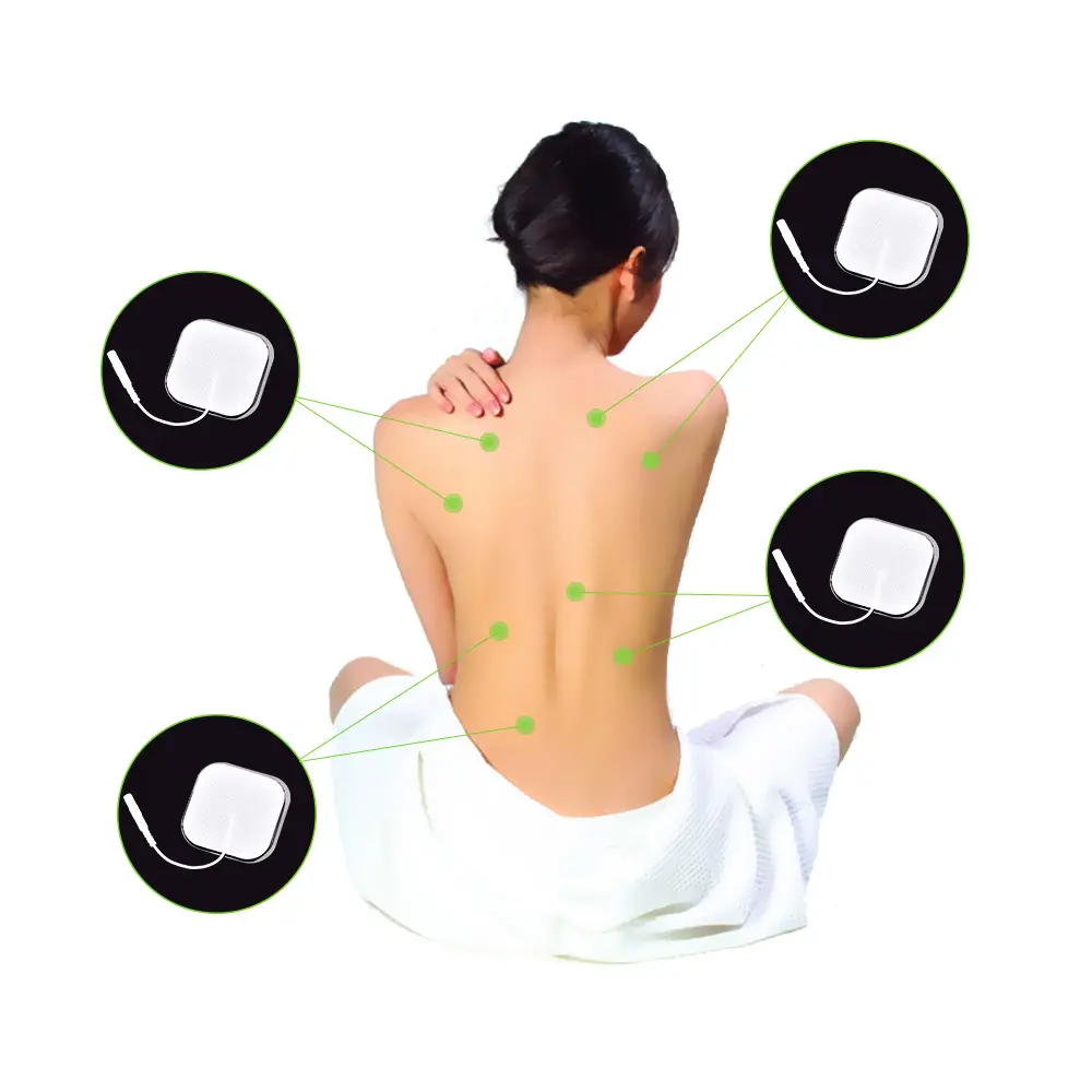 100P/50P 4x4cm Muscle Stimulator Electrode Pads Non-woven Fabric Self Adhesive Replacement Pads for Tens Digital Machine