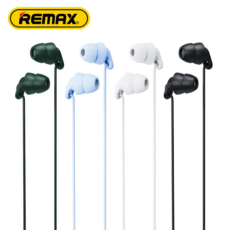 Remax 3.5mm Wired Sleep Earphone Soft Light Noise Reduction Comfortable For Mobile Phones