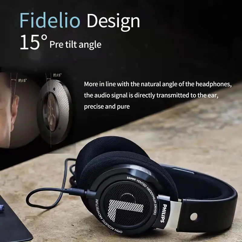 Philips SHP9500 HiFi Stereo HD Headphones Music Esports Game Earphone Wired 3.5mm 6.3mm Interface for Universal Computer Laptop