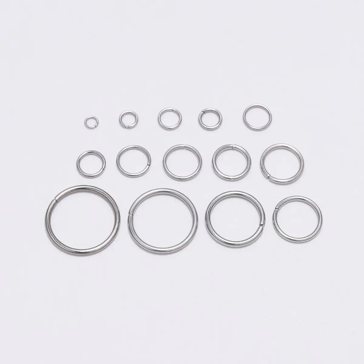 30-200Pcs 3-25mm Stainless Steel Split Ring Open Single Loops Jump Rings Connectors for DIY Jewelry Making Findings Accessories