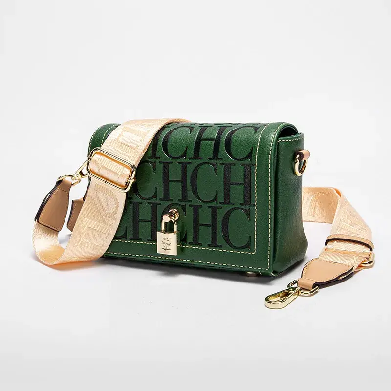 Fashion Solid Colour Printed Head Bag Design Women's Shoulder Bag Luxury Brand Model Metal Accessories Buckle Monogram Print