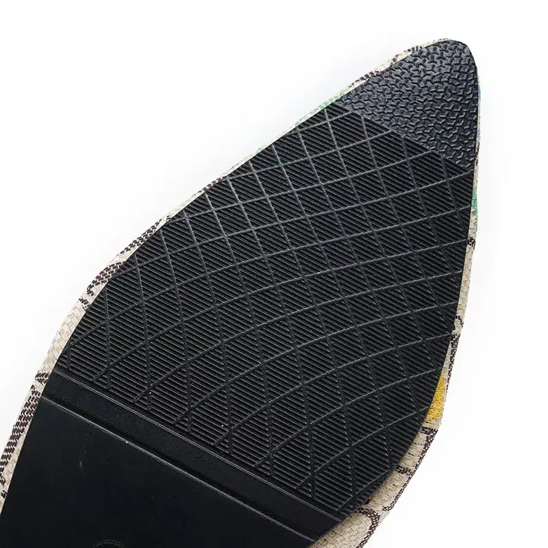 CH Women's Shoes Half Height Design Fashion Party Women's Shoes Light Luxury Fashion Styling Multi-Letter Printing Luxury Design