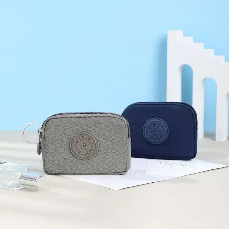 Fashion Square Nylon Coin Purse Wallet for Waterproof ID Credit Card Organizer