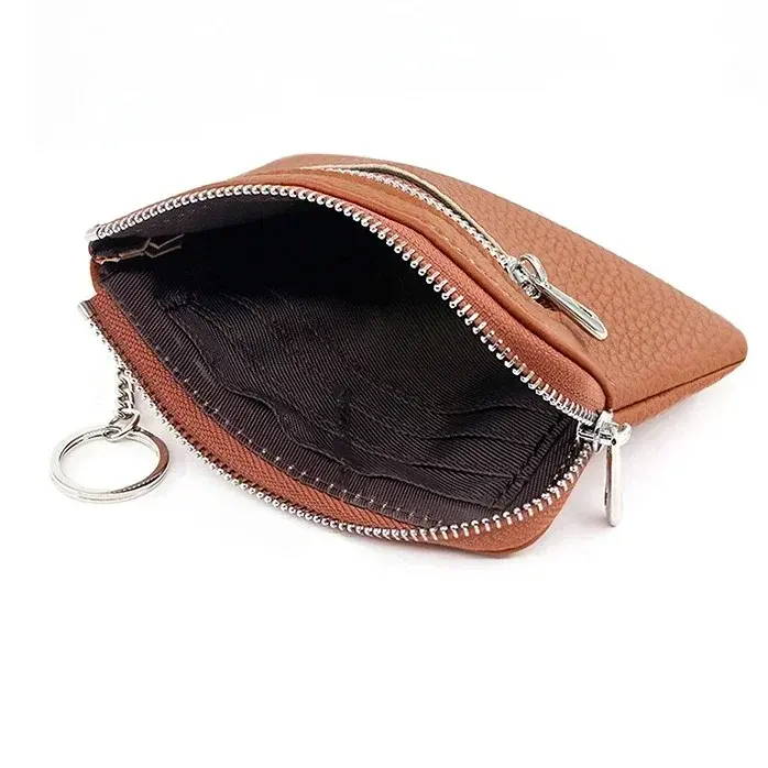 Fashion Leather Women's Wallet Purse Zipper Coin Purse Coin Wallet Keychain Card Cash Holder Change Purse