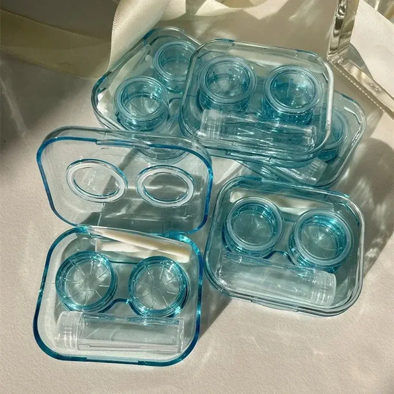 New Small Contact Lense Storage Box Contact Lens Case Portable Cute Transparent Cosmetic Contact Lense Box Colored Contacts Case
