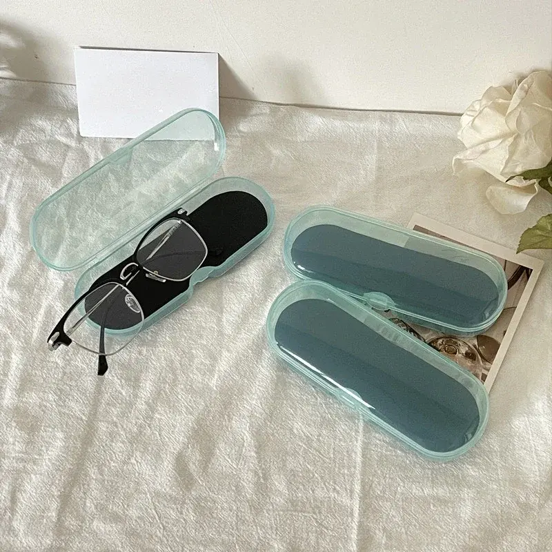 Portable Cute Transparent Glasses Case Women Sunglasses Glasses Storage Box Travel Glasses Case Eyewear Protection Box Wholesale