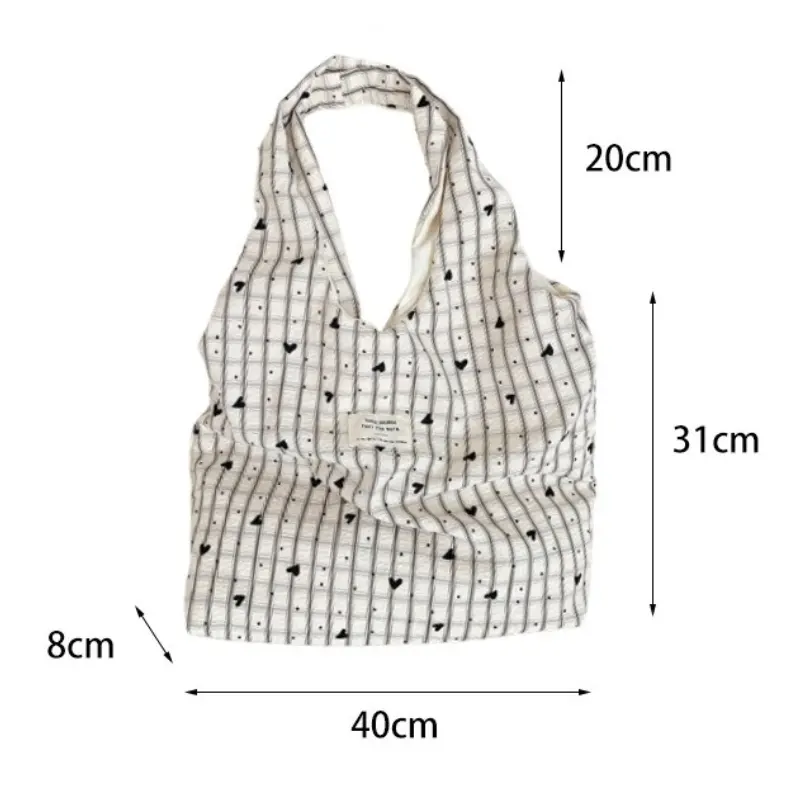 Large Capacity Tote Bag Women Fashion Shoulder Bag Reusable Shopping Purse Korean Style Casual Travel Handbags