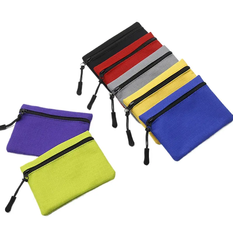 Canvas Mini Coin Purse Simple Zipper Kid Storage Pouch Money Pocket Solid Color Coin Key Bag Women Men Cute Wallet Mini Purse