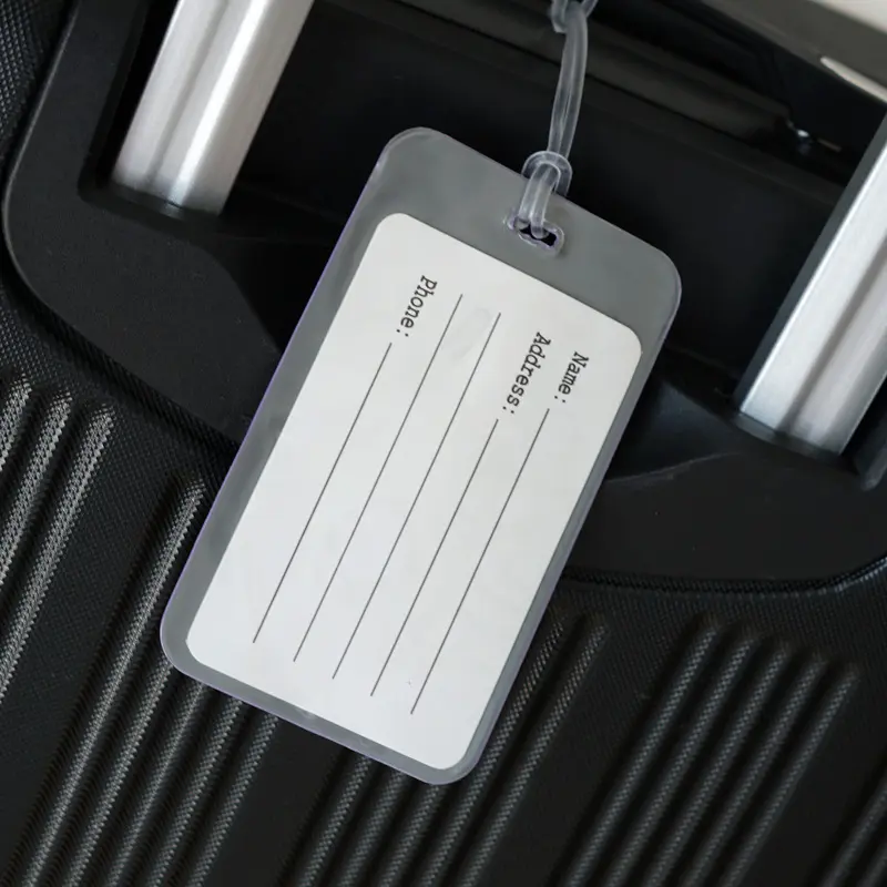 Fashion Travel Business Luggage Tag Suitcase Address Label Luggage Boarding Case Label Name ID Address Clip Travel Accessories