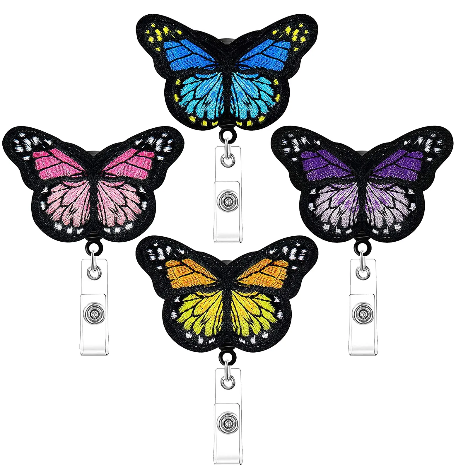 Retractable Badge Holder Clip for Nurse Doctor ID Card Reel with Belt Clip School Office Student