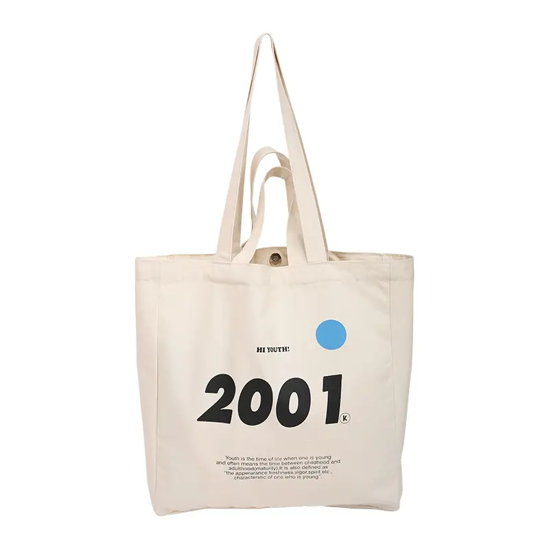 Women Canvas Shoulder Bag 2001 Youth Books Daily Shopping Bags Students Book Bag Cotton Cloth Handbags Large Tote For Girls