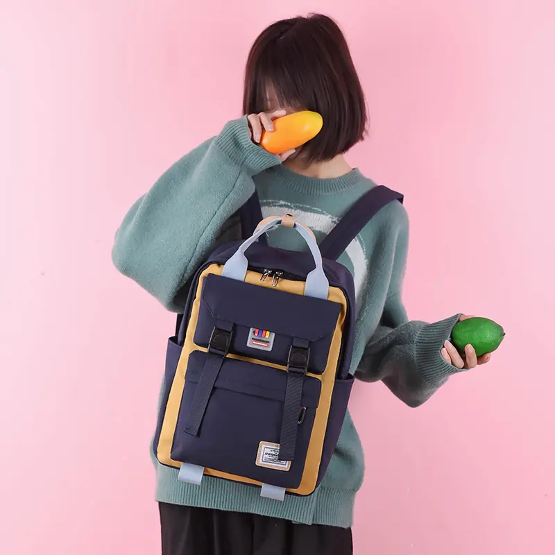 Women Waterproof Backpack Cute Oxford Cloth College Girl Large Books 14 Inch Laptop School Bag Female Designer Travel Backpacks
